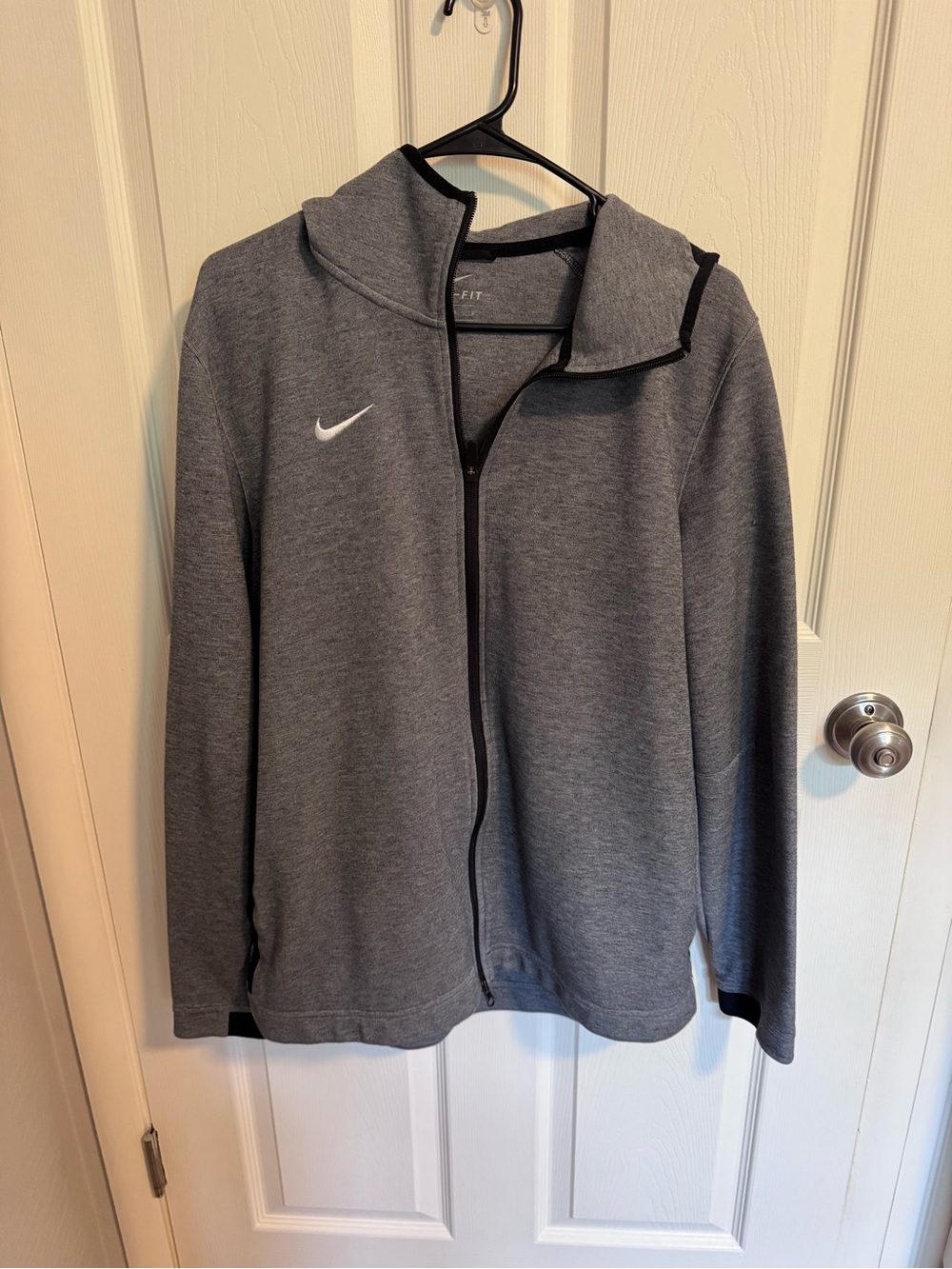 Nike Gray Heather Dri-FIT Zip Hoodie